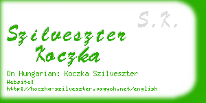 szilveszter koczka business card
